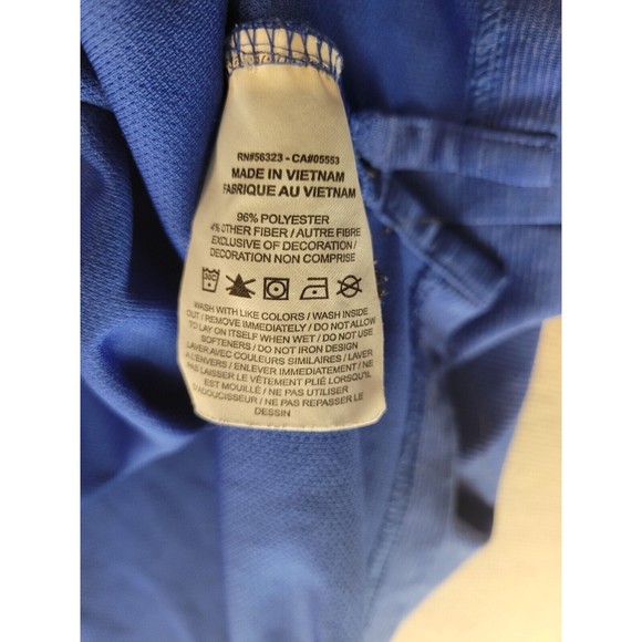 Nike Polo Shirt Mens 2XL On Field Performance Dri-Fit Swoosh Blue - Picture 9 of 11